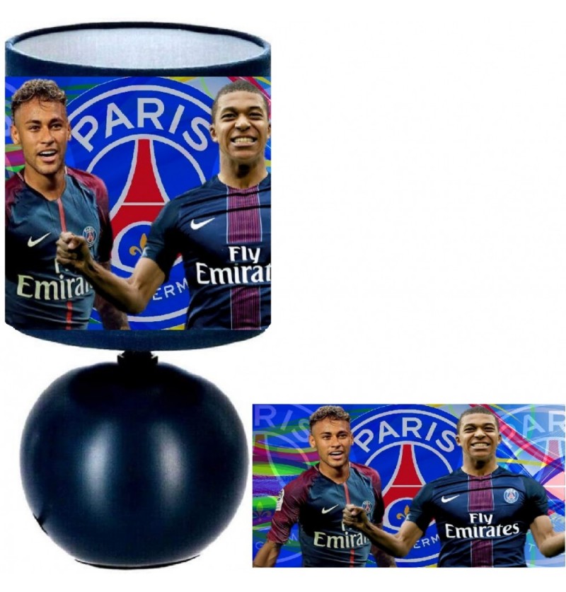 Voetbal étoile Kylian Mbappe en bois 3D lampe 7 couleurs chevet
